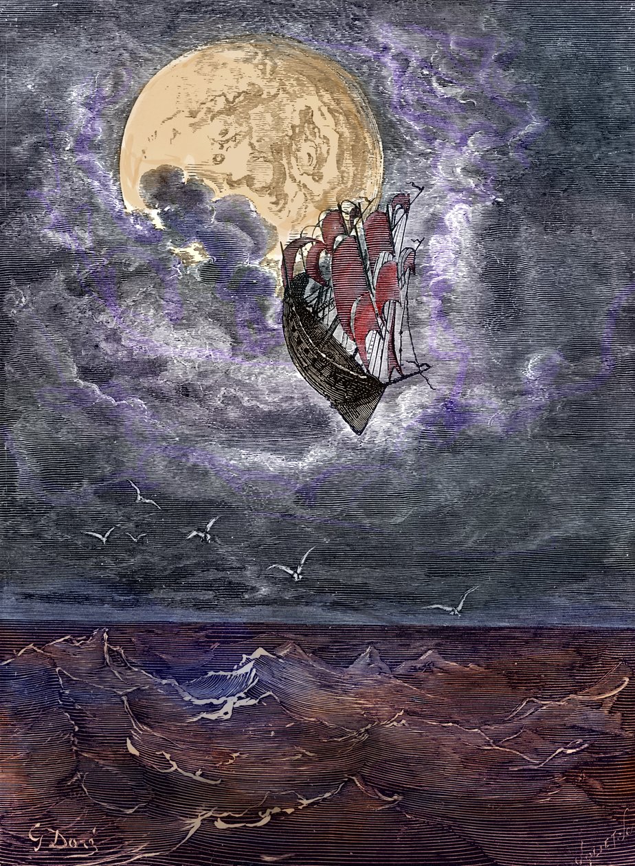 Baron de Münchhausen : Voyage sur la lune, par Doré - Gustave Dore