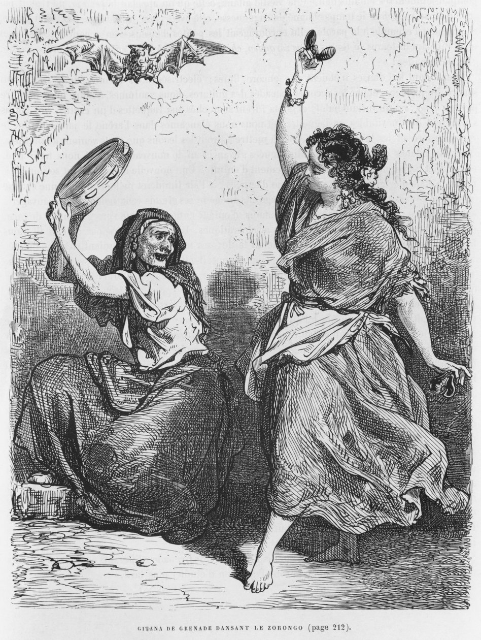 Gitana de Grenade dansant le zorongo - Gustave Dore