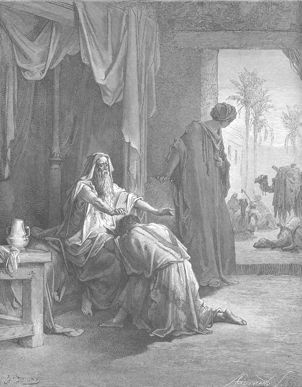 Isaac bénit Jacob - Gustave Dore