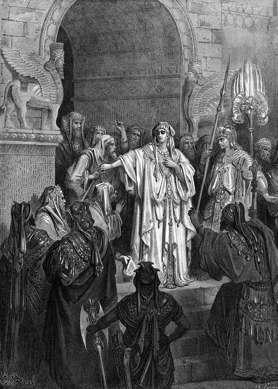 La reine Vashti, gravure de Doré - Gustave Dore