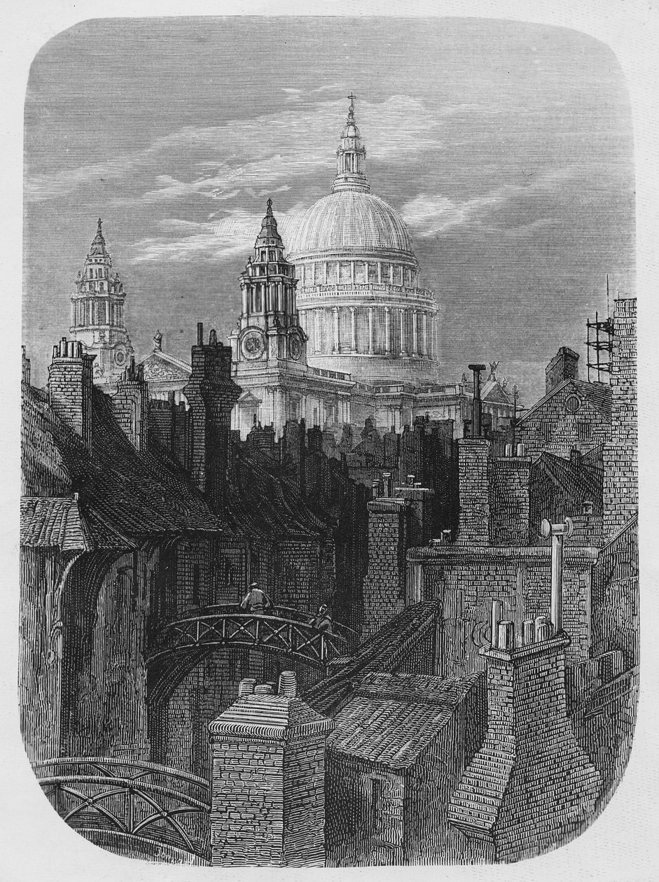 Cathédrale Saint-Paul et les taudis, de 