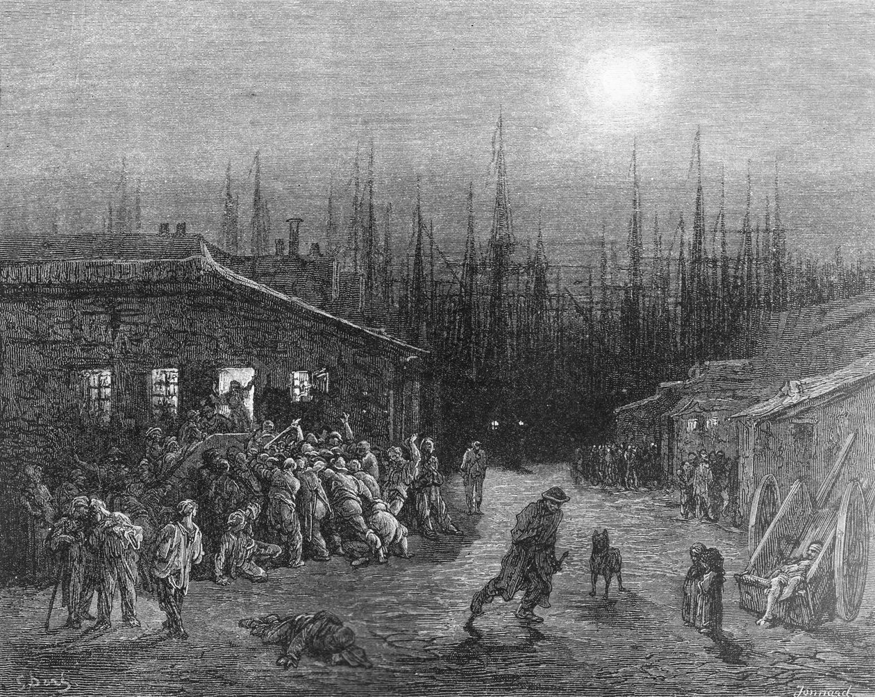 Scène nocturne aux docks, de 