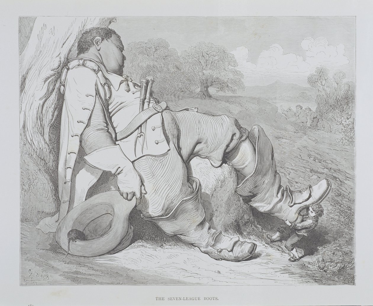 Les bottes de sept lieues, vers 1868 - Gustave Dore