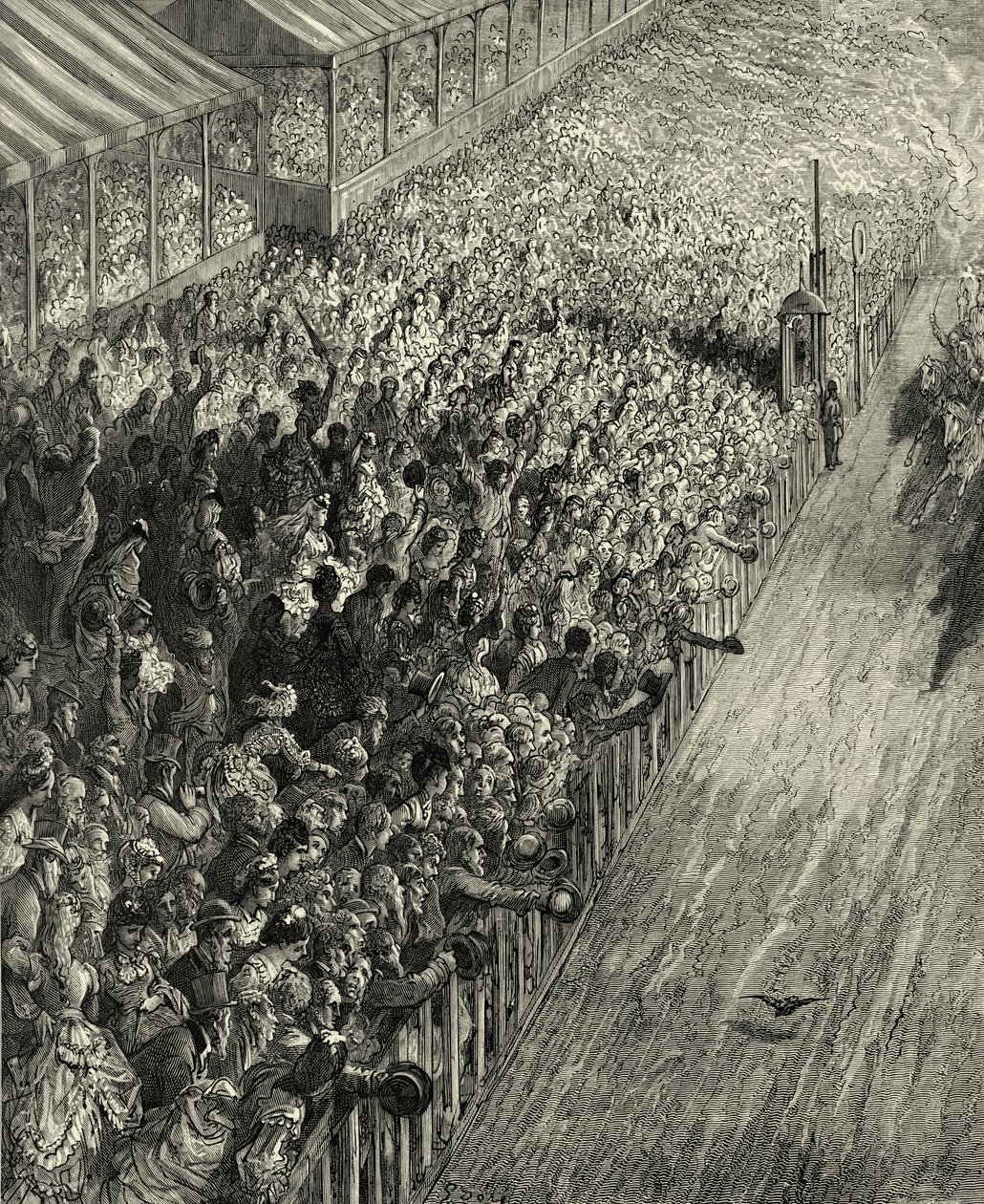 Arrivée du Derby victorien - Gustave Dore