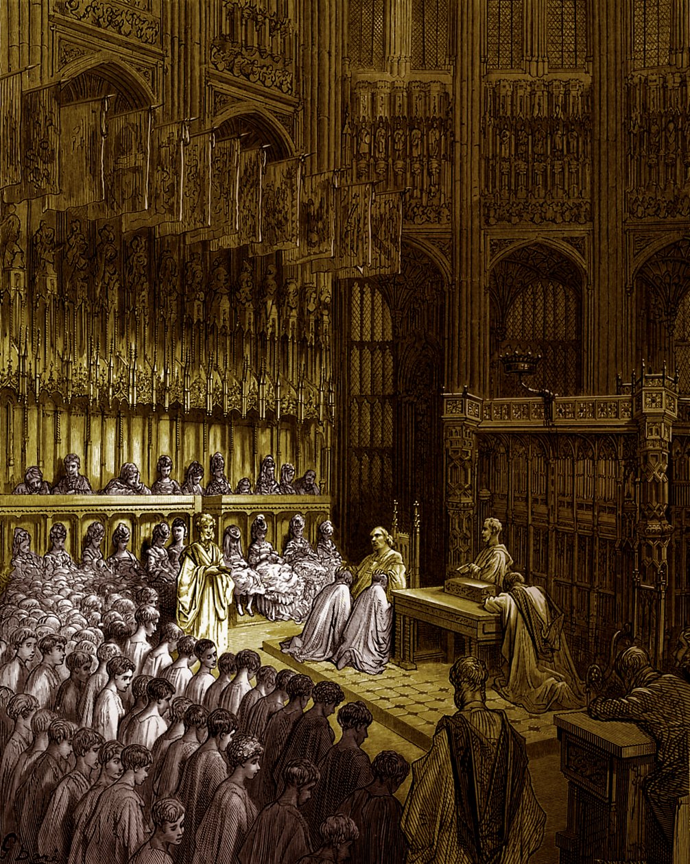 Abbaye de Westminster - Confirmation des garçons de Westminster par Doré - Gustave Dore