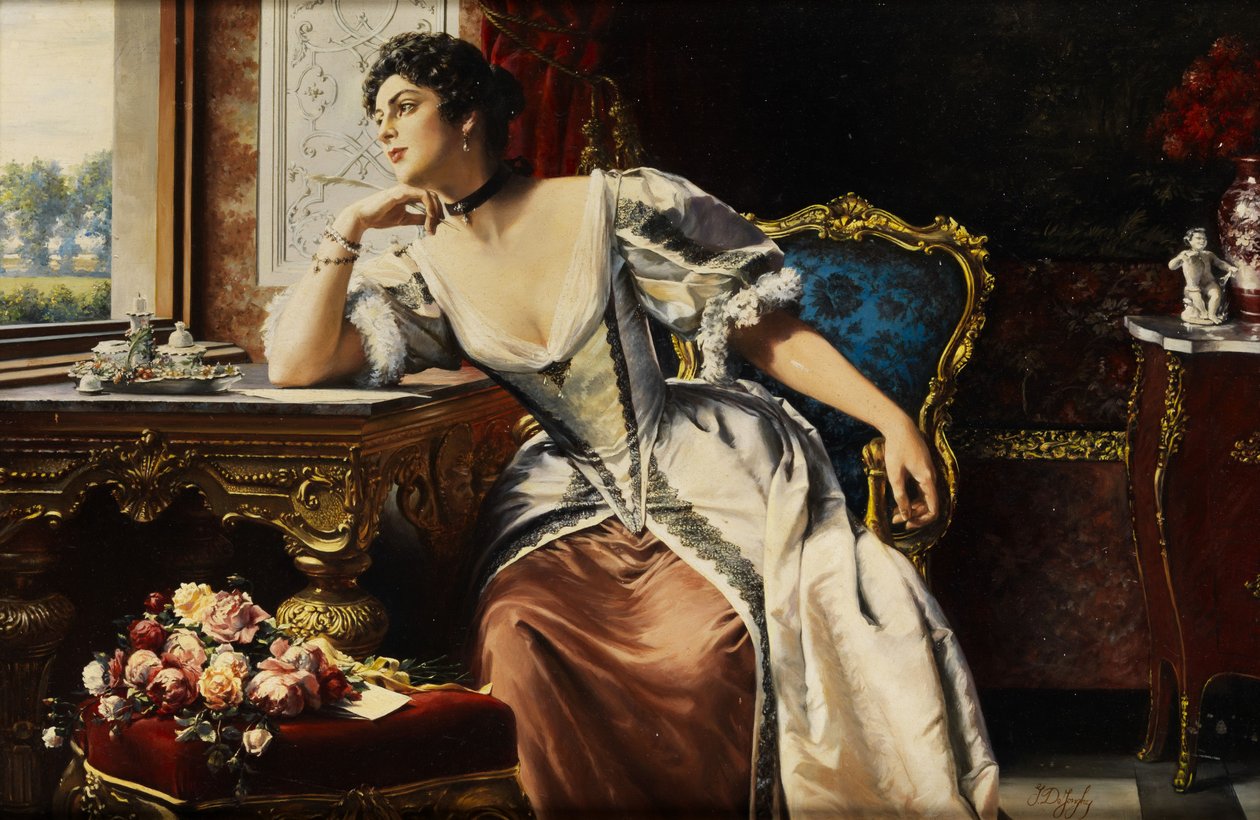 Pensées en écrivant la lettre - Gustave Léonard de Jonghe