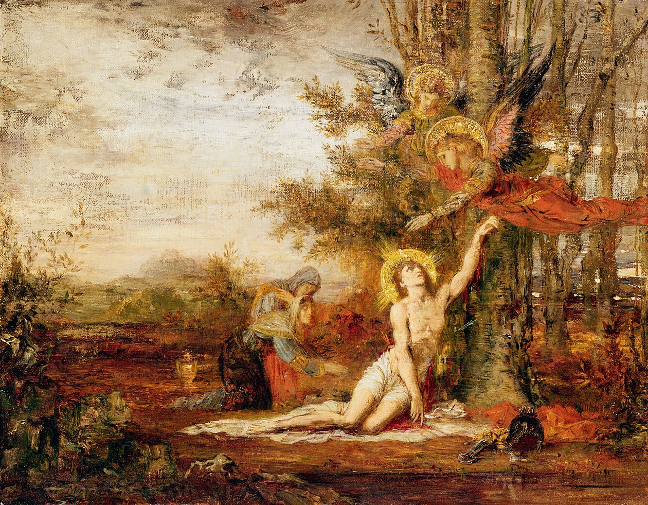Christ avec des anges - Gustave Moreau