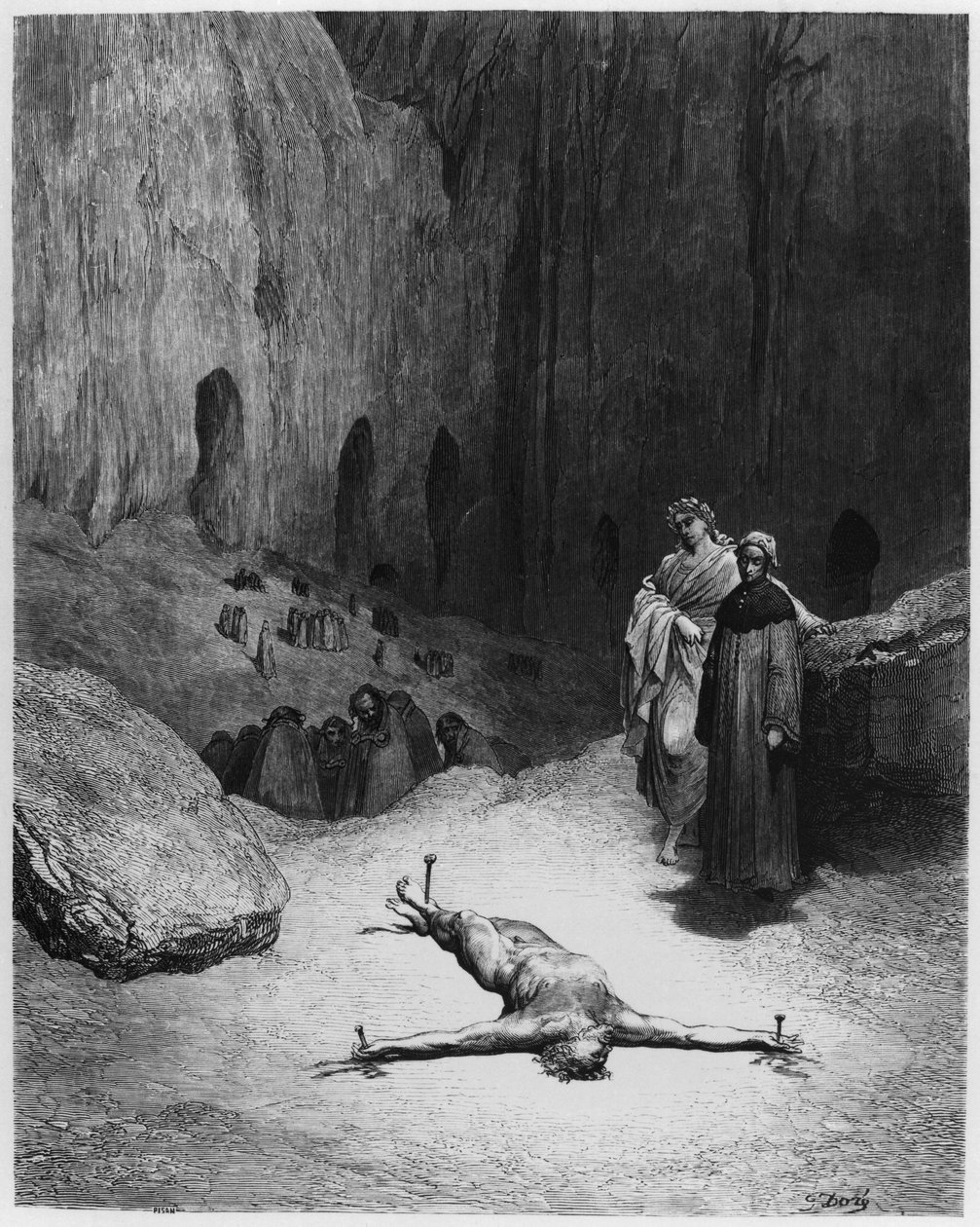 Homme crucifié, illustration de 