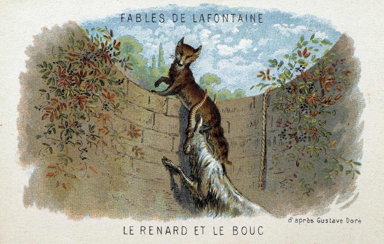 Fables de la Fontaine : Le renard et la chèvre - d