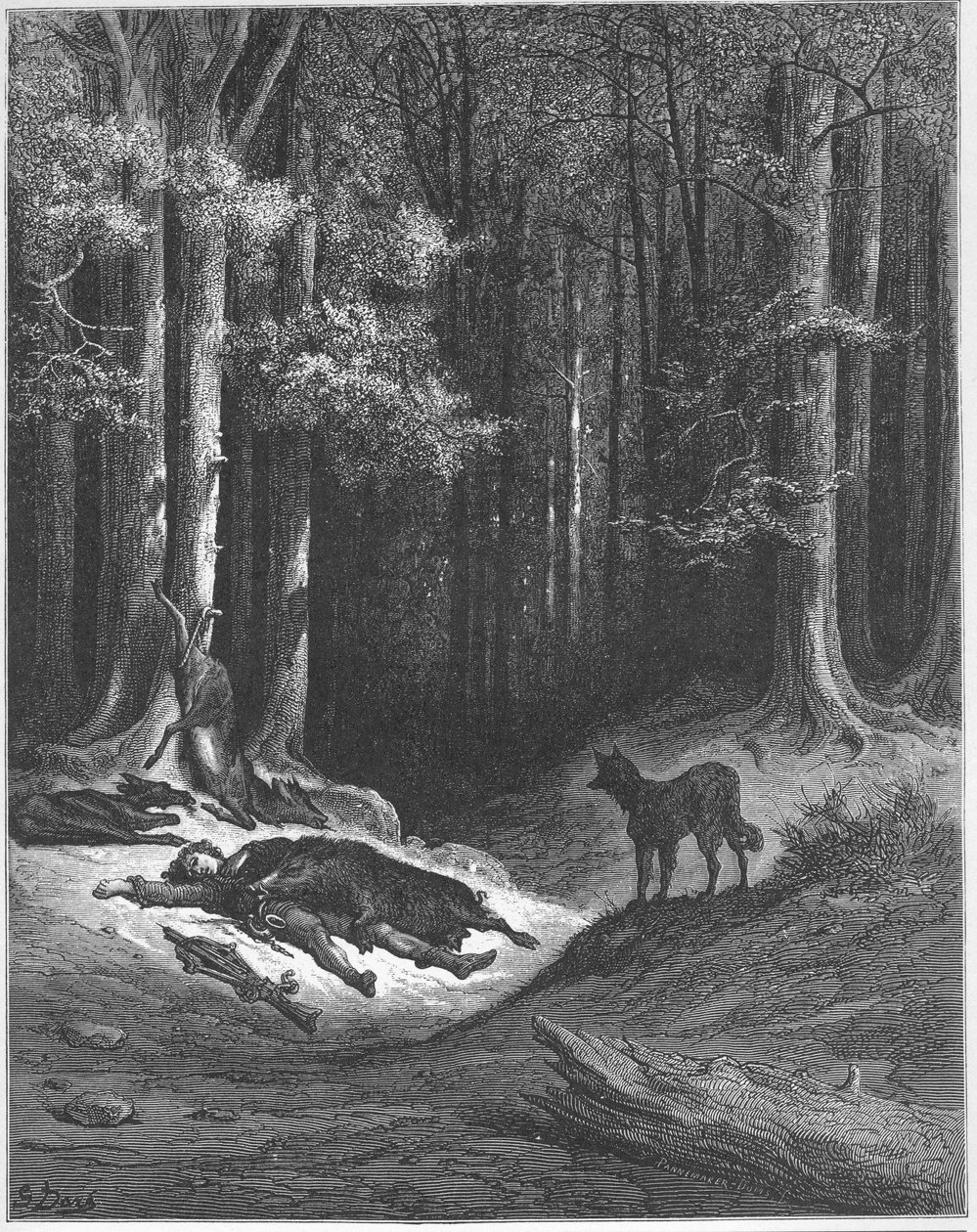 Le loup et le chasseur - des 