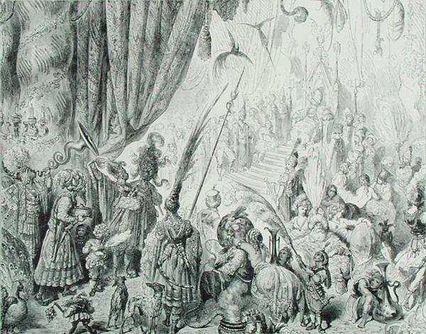 La cour du roi de Serendib, vers 1868 - Gustave (after) Dore