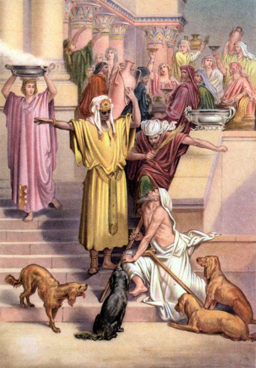 La Parabole du riche et du mendiant Lazare, années 50 - Gustave (after) Dore