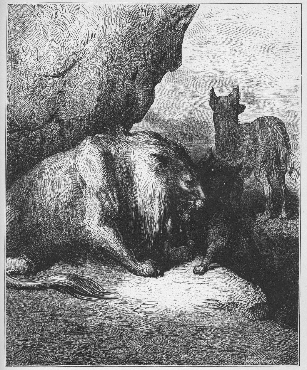 Le lion, le loup et le renard - des 