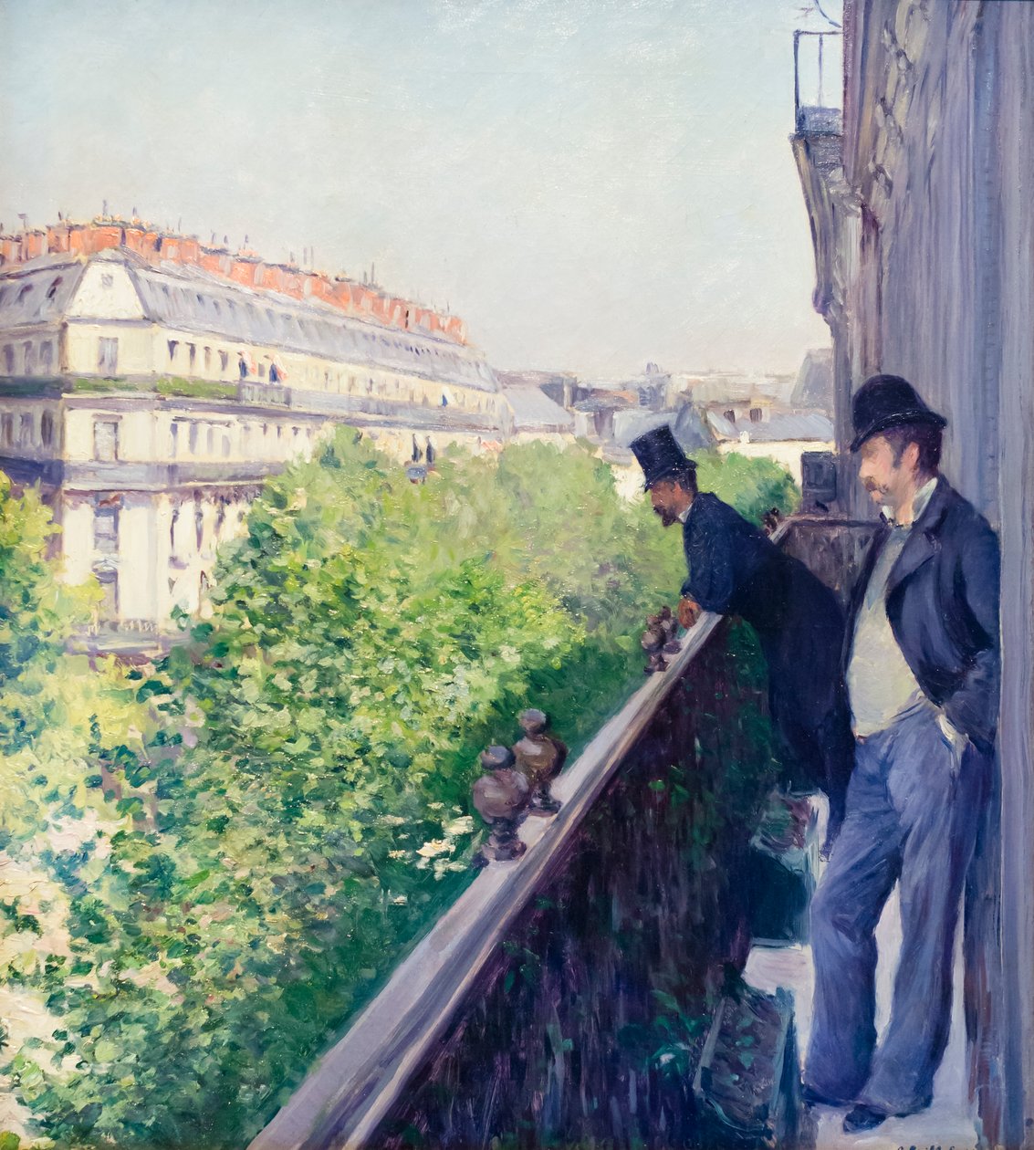 Balcon, boulevard Haussmann, vers 1880 - Gustave Caillebotte