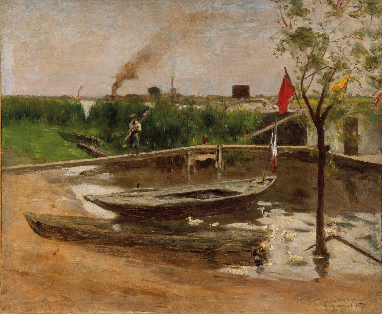 Port de plaisance sur la Seine, vers 1891 (huile sur toile) - Gustave Caillebotte
