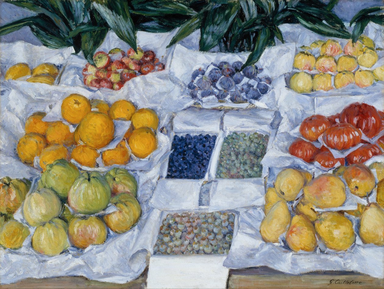 Fruits exposés sur un étal - Gustave Caillebotte