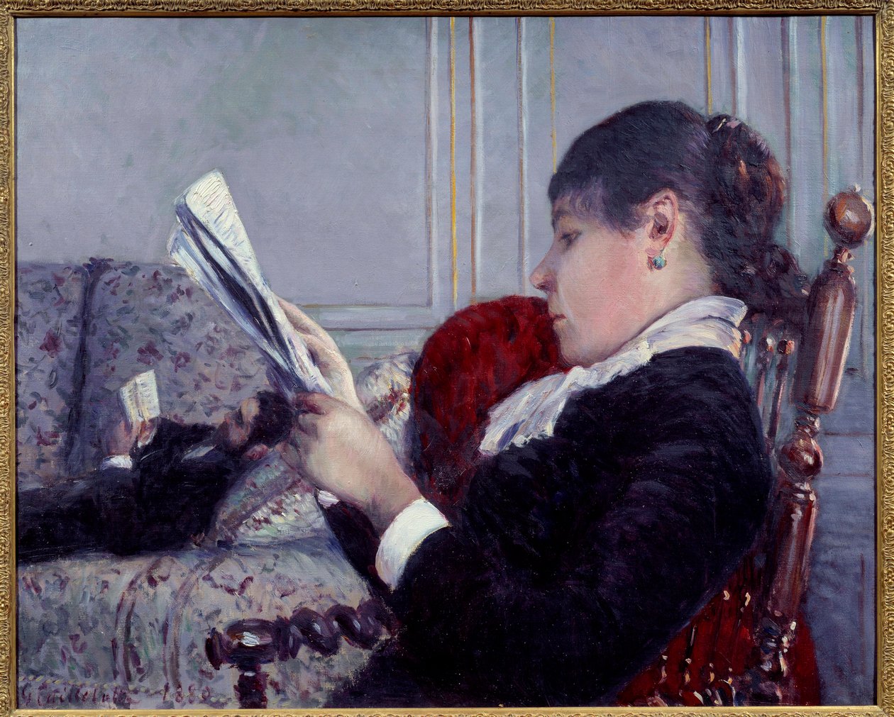 Intérieur, le lecteur - Gustave Caillebotte