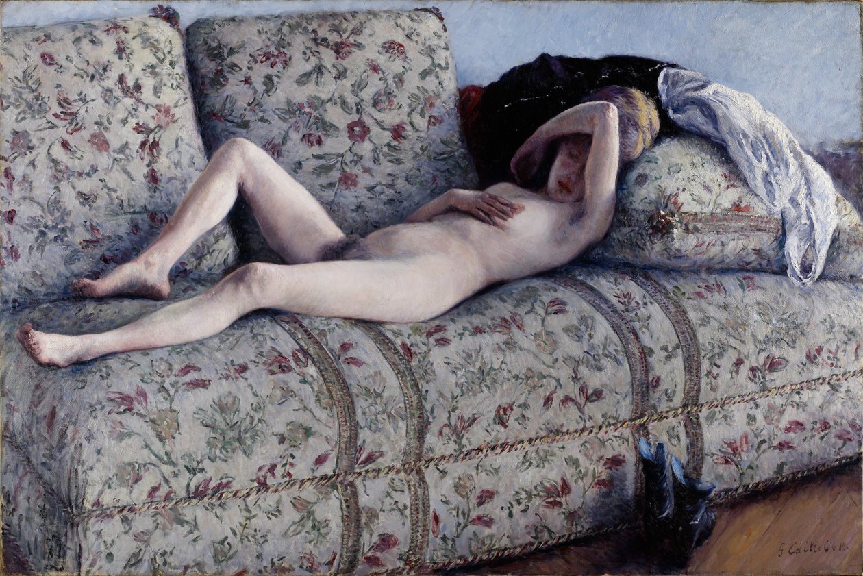 Nu sur un canapé - Gustave Caillebotte