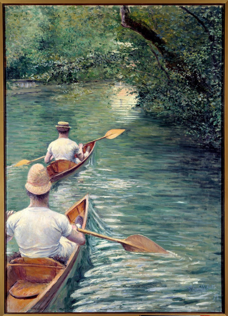 Les périssoires. Couple marchant dans l