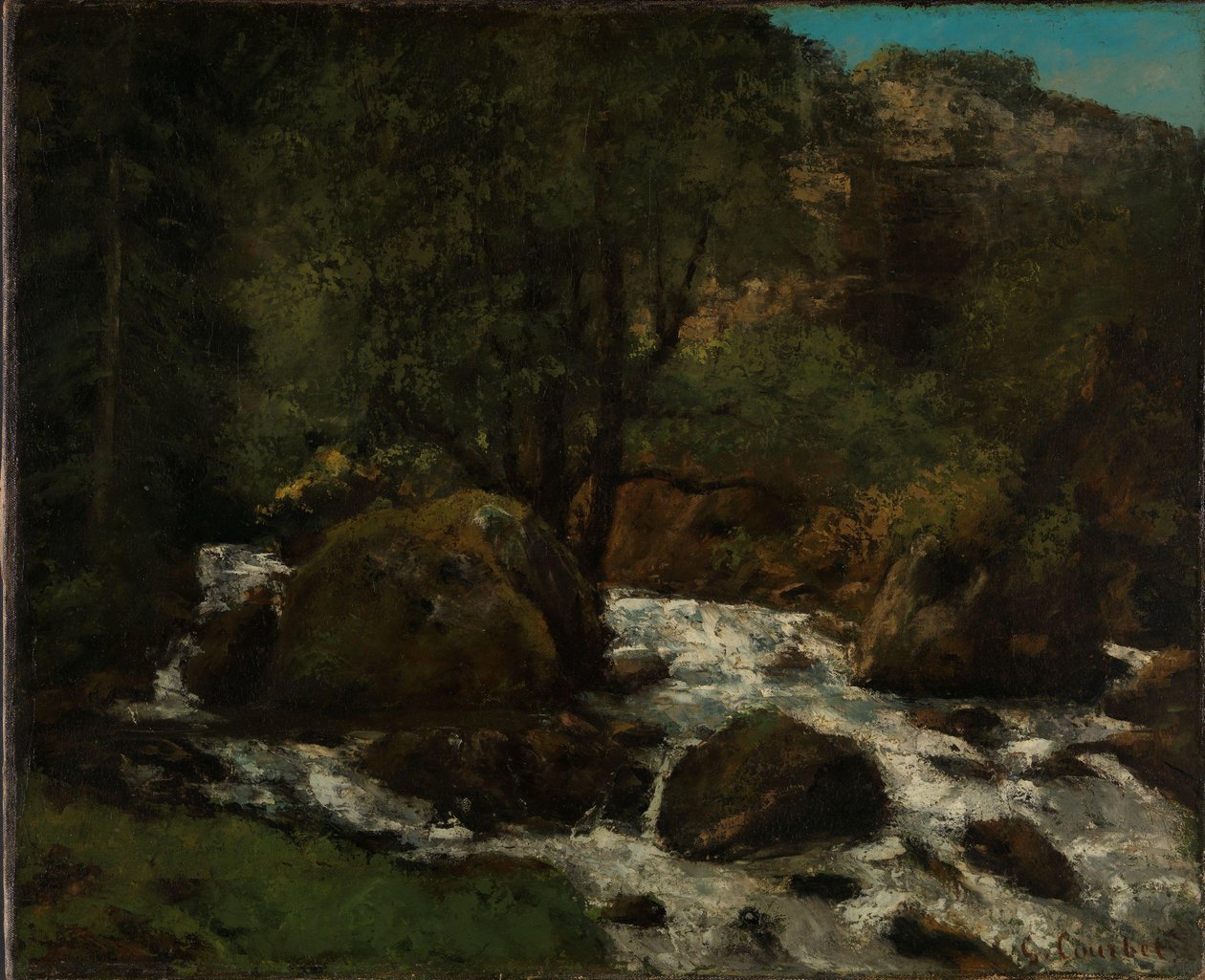 Un ruisseau dans la forêt, Jura, c.1865 - Gustave Courbet