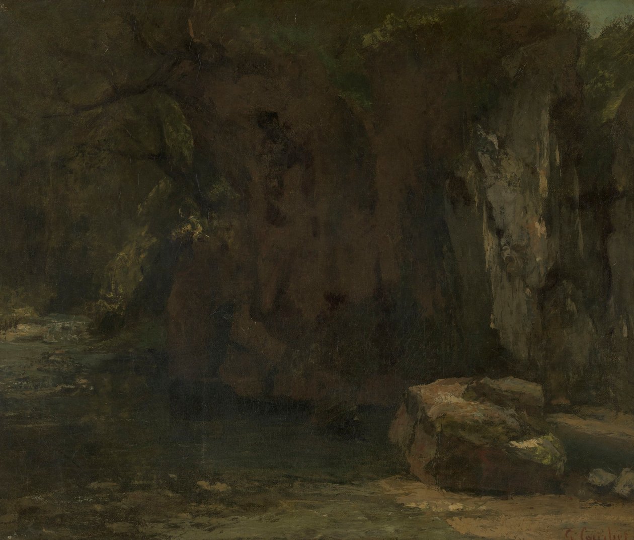 Les rochers de La Loue - Gustave Courbet