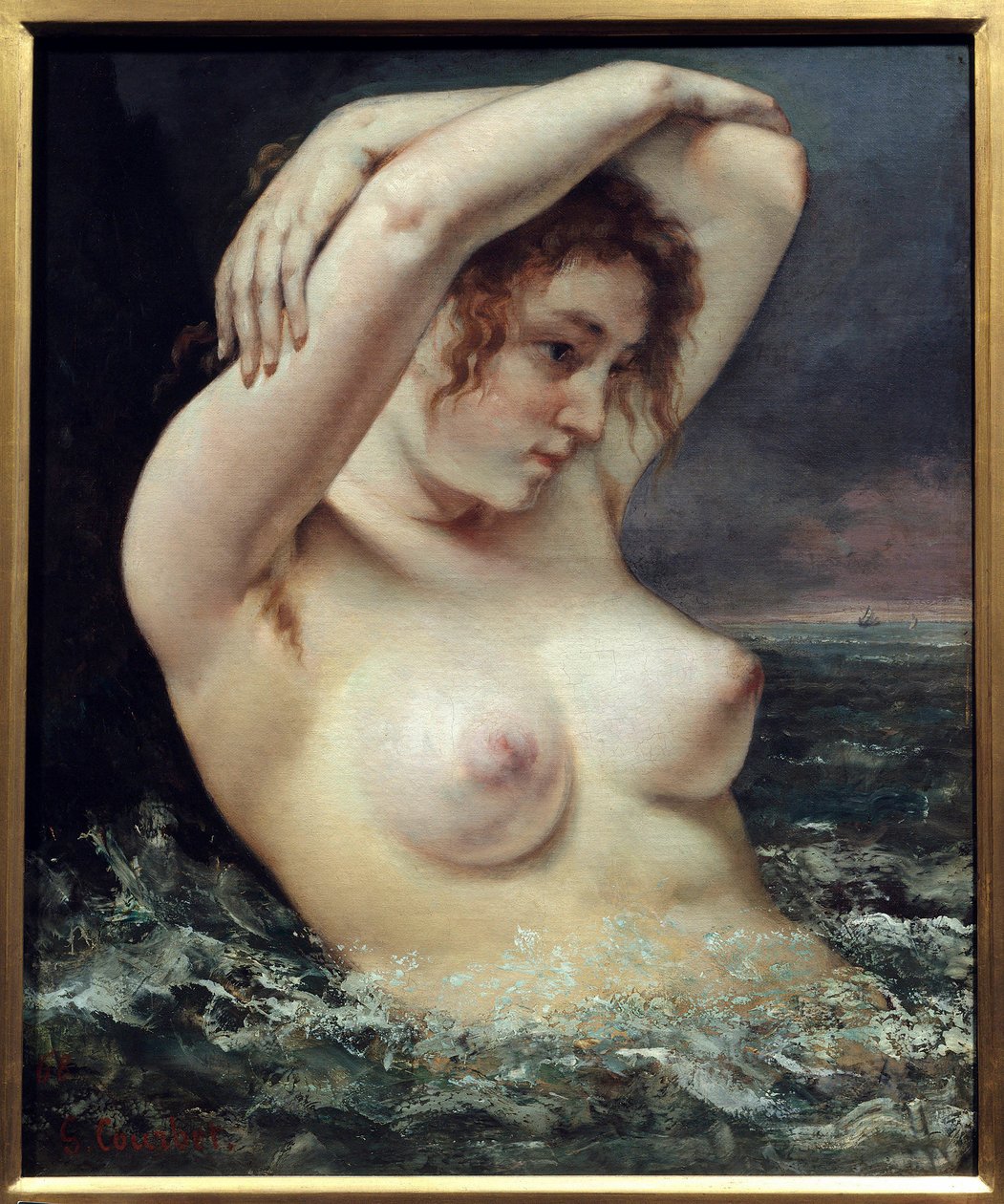 Femme à la vague - Gustave Courbet