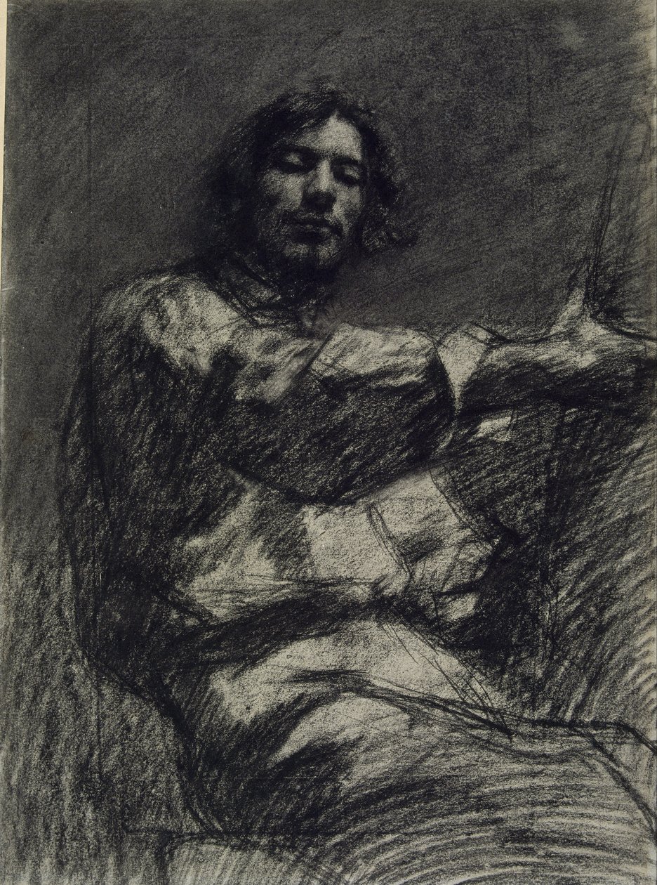 Jeune homme assis, étude. Autoportrait dit au chevalet - Gustave Courbet