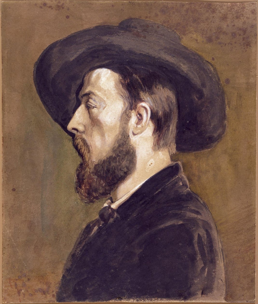 Portrait de Johan Barthold Jongkind 1819-1891 - Gustave Courbet