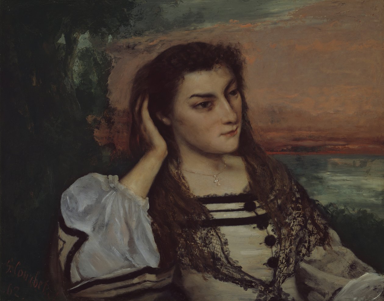 Rêverie Portrait de Gabrielle Borreau, 1862 - Gustave Courbet