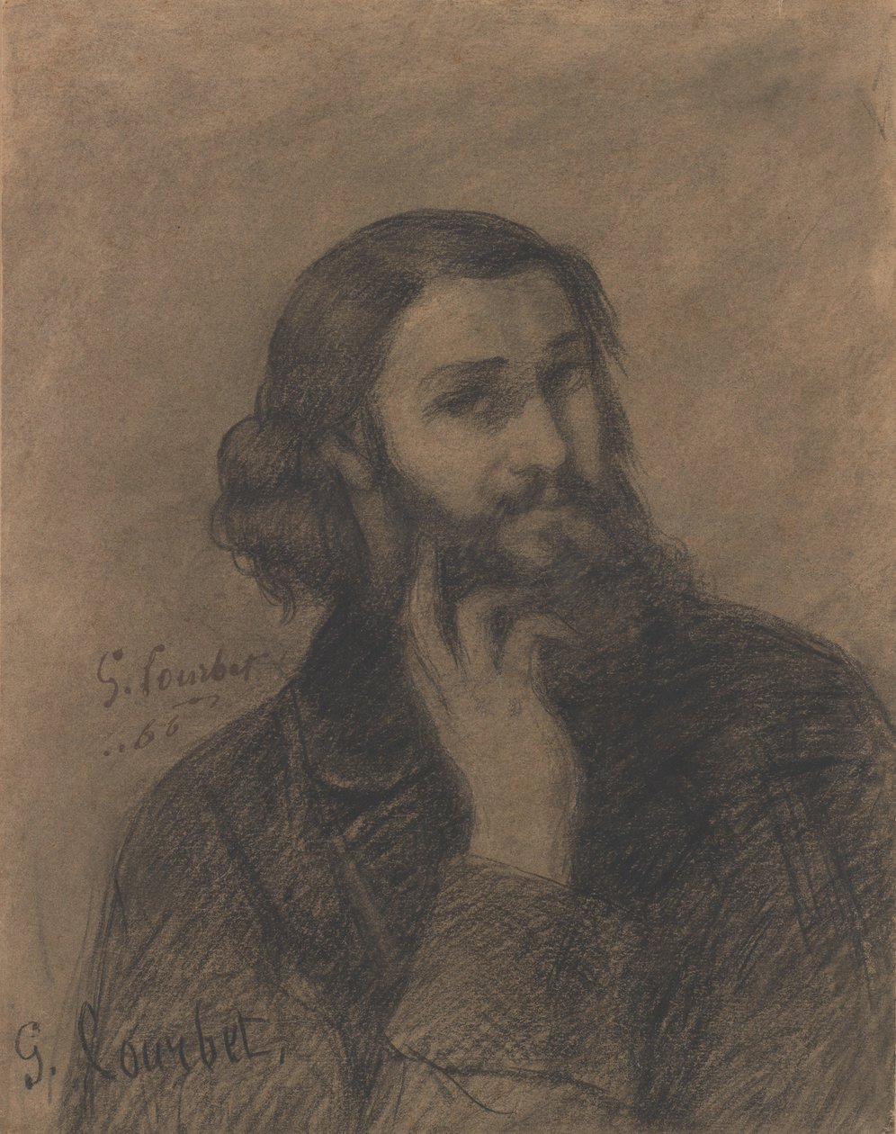 Autoportrait, vers 1866 - Gustave Courbet