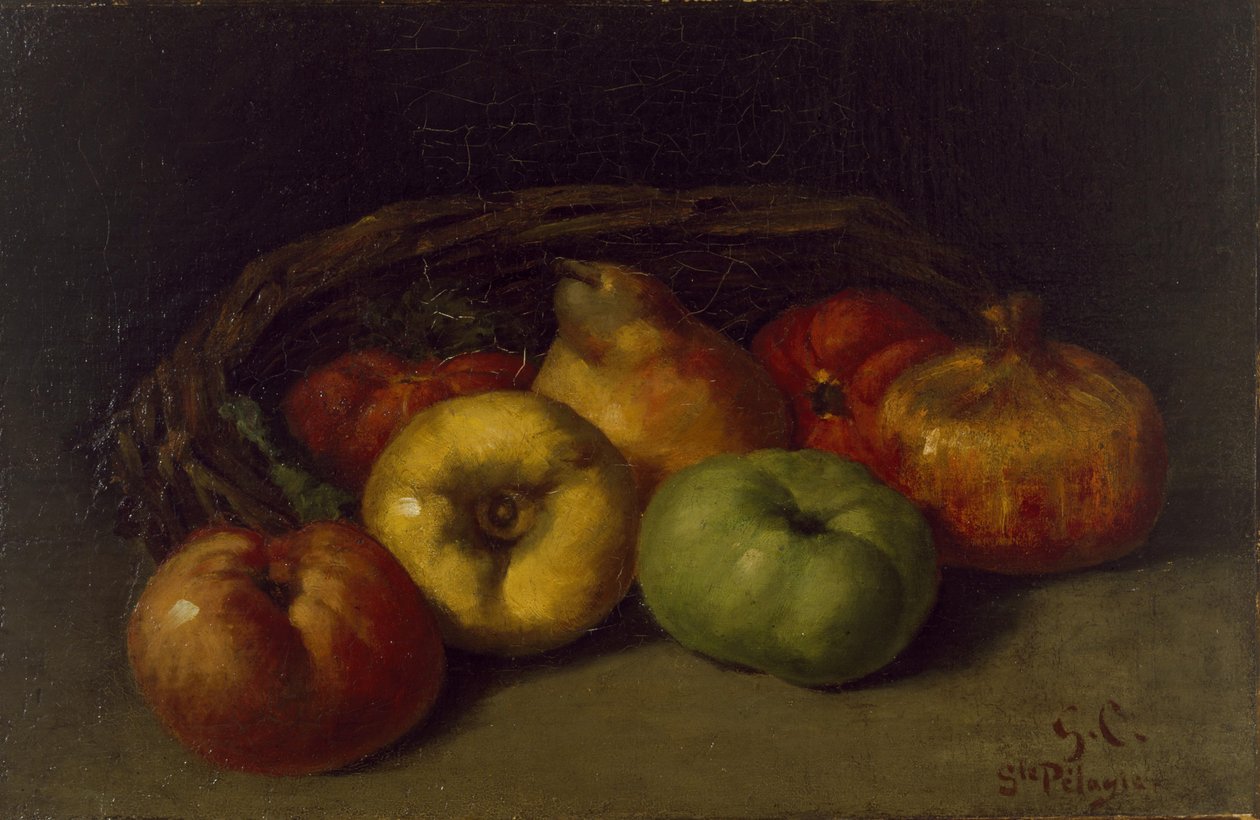 Nature morte avec pommes, poire et grenades - Gustave Courbet