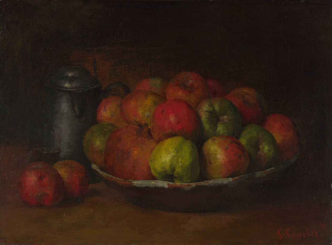Nature morte avec pommes et grenade, 1871-1872 - Gustave Courbet
