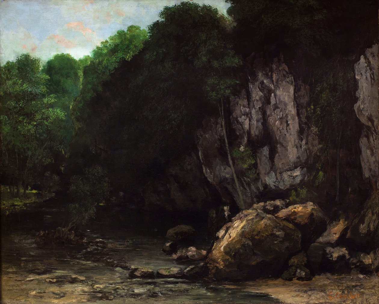 Le ruisseau du puits noir,1865 (huile sur toile) - Gustave Courbet