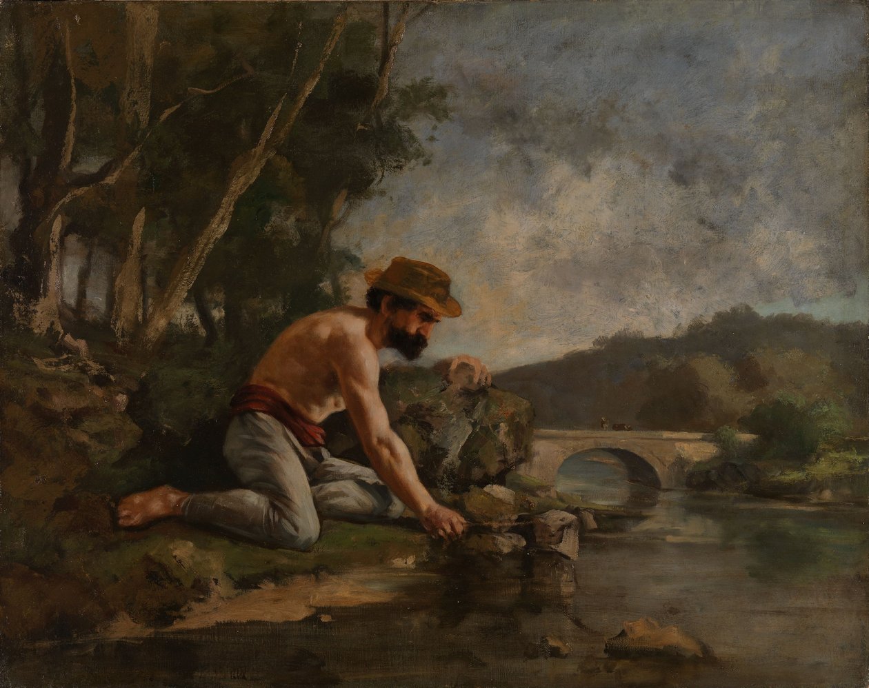 Le pêcheur - Gustave Courbet