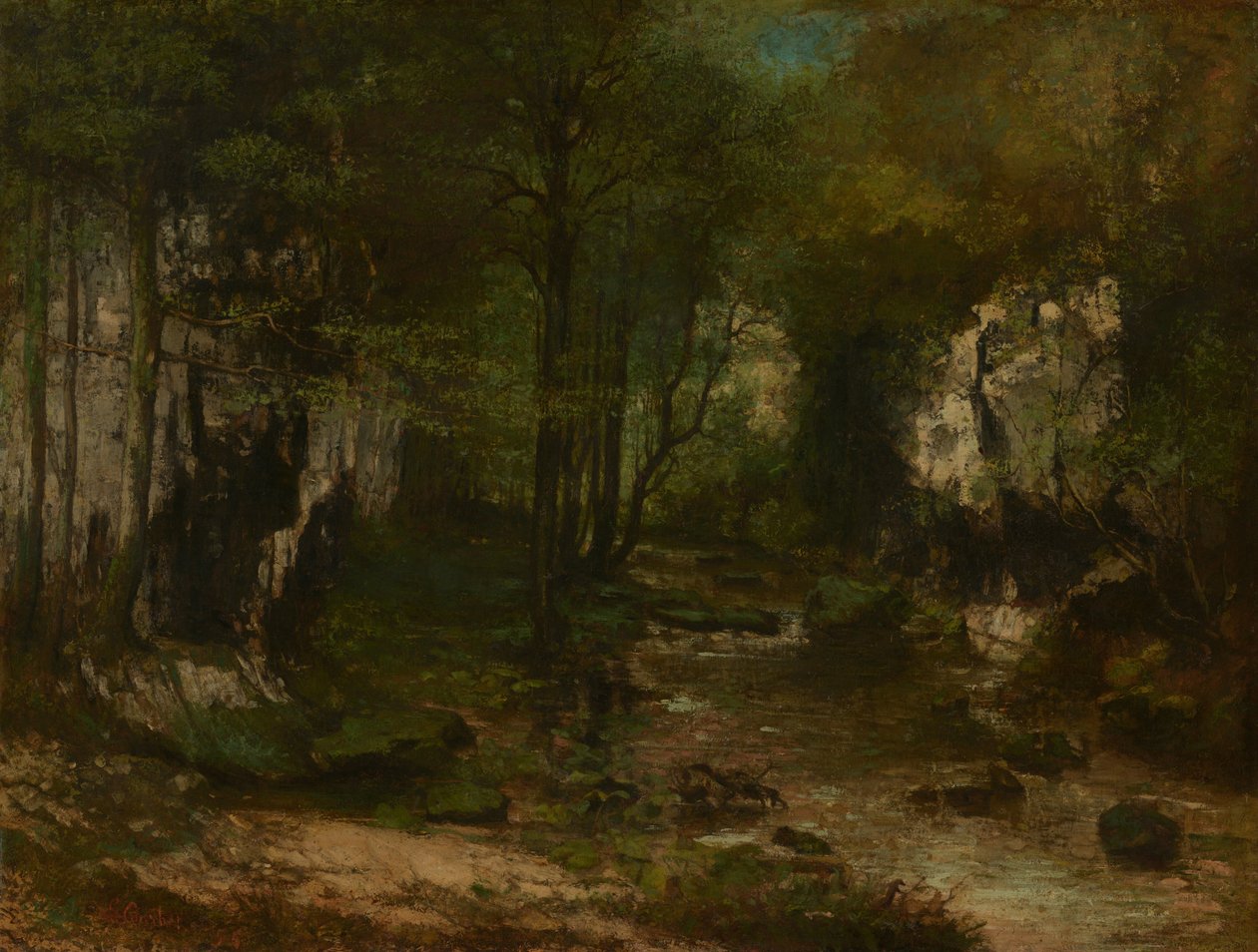 The Stream (Le Ruisseau du Puits-Noir; vallée de la Loue) - Gustave Courbet