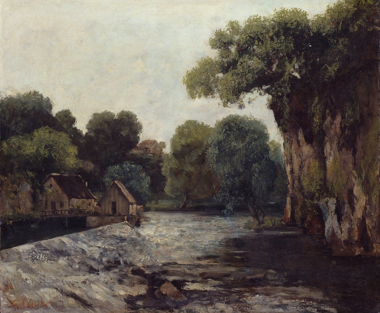 Le barrage au moulin - Gustave Courbet