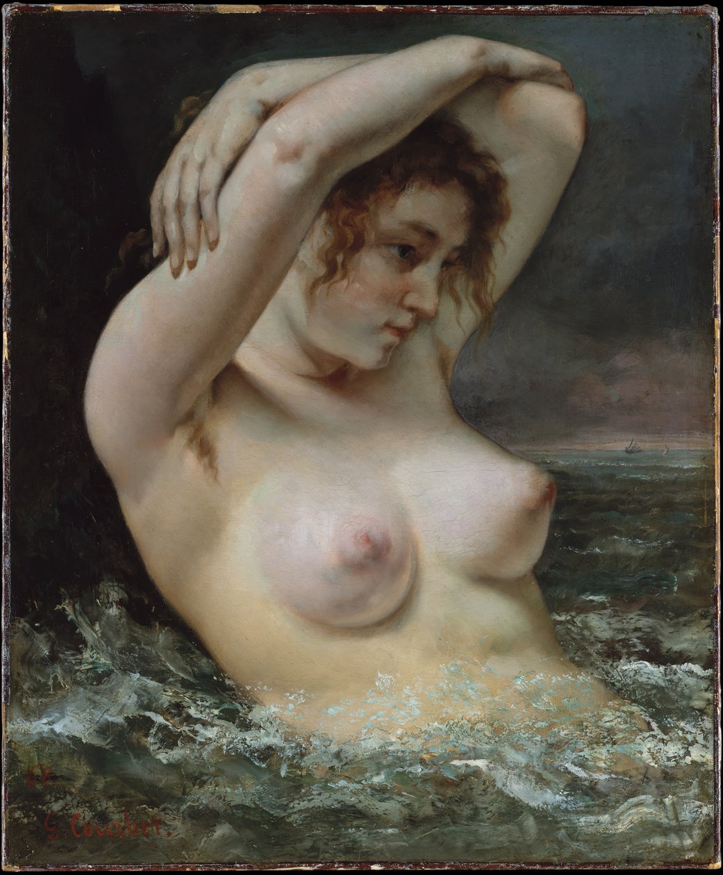 La femme dans les vagues - Gustave Courbet