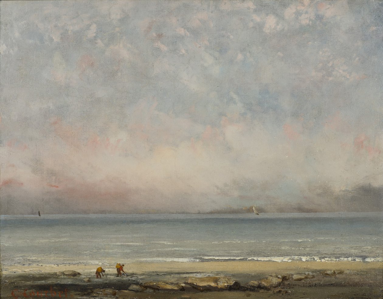 La plage de Trouville - Gustave Courbet
