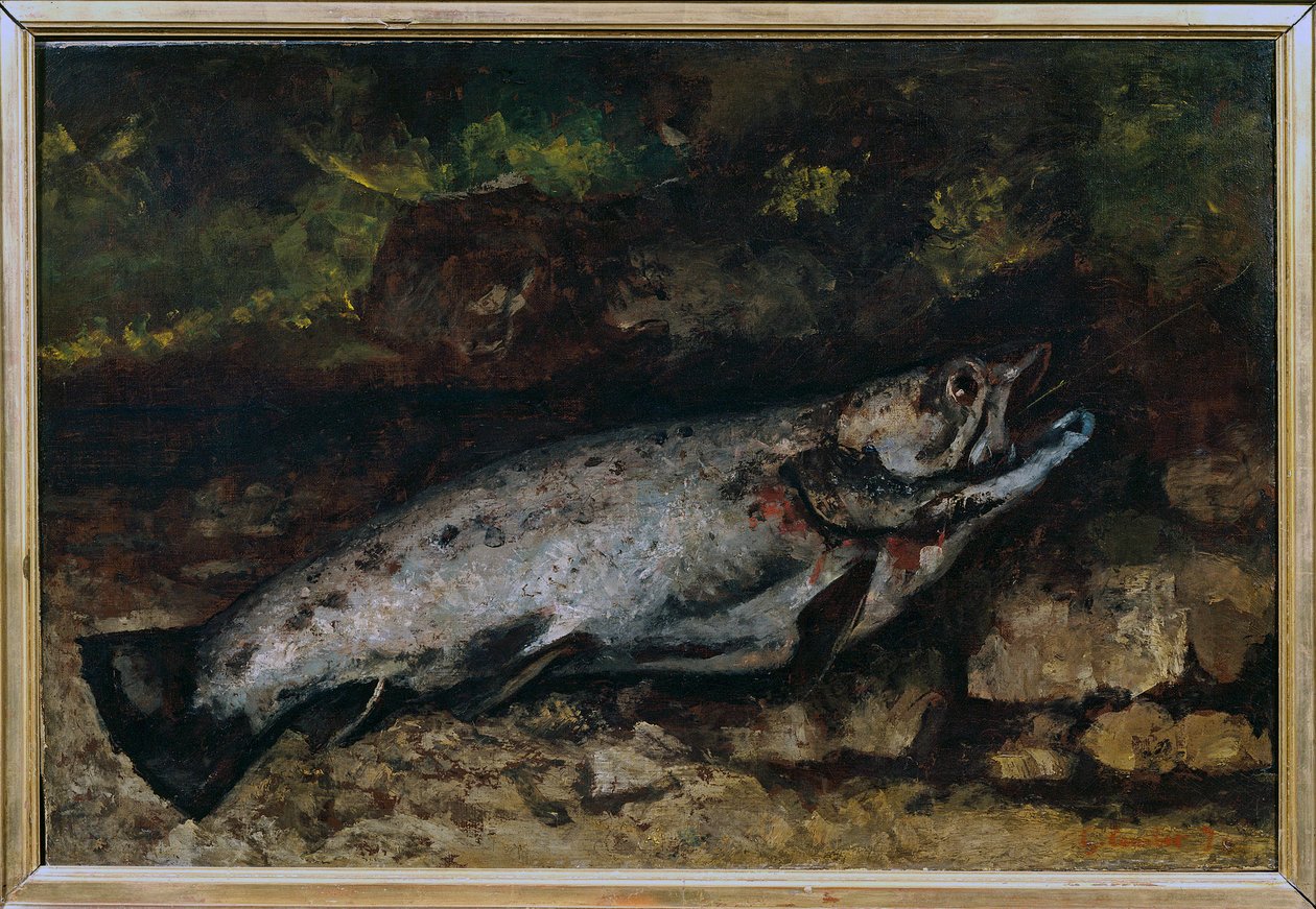 La truite (nature morte de poissons) - Gustave Courbet