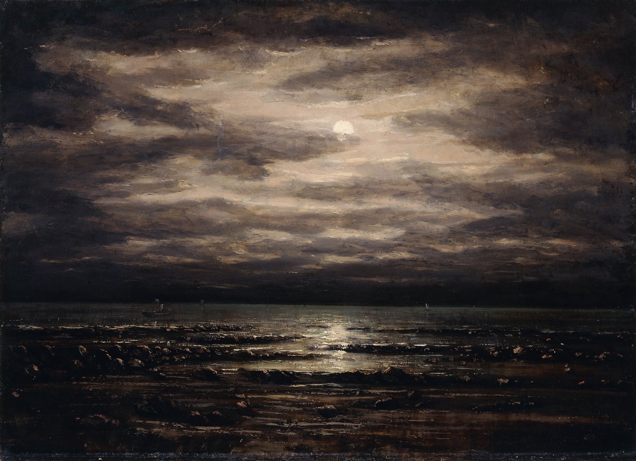 Crépuscule sur le lac Léman à Bon Port, 1876 - Gustave Courbet
