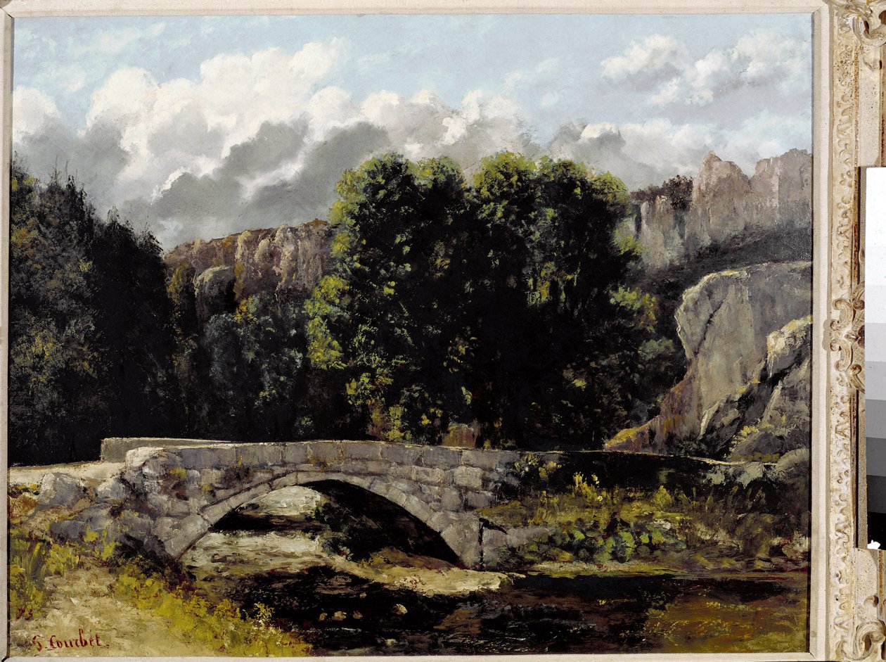 Vue du pont de Saint-Sulpice à Fleurier, Suisse - Gustave Courbet