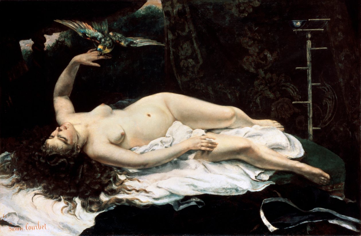 Femme avec un perroquet - Gustave Courbet
