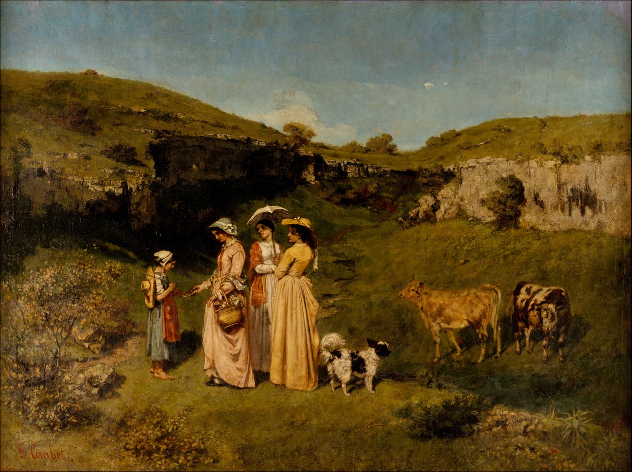 Les jeunes filles du village - Gustave Courbet