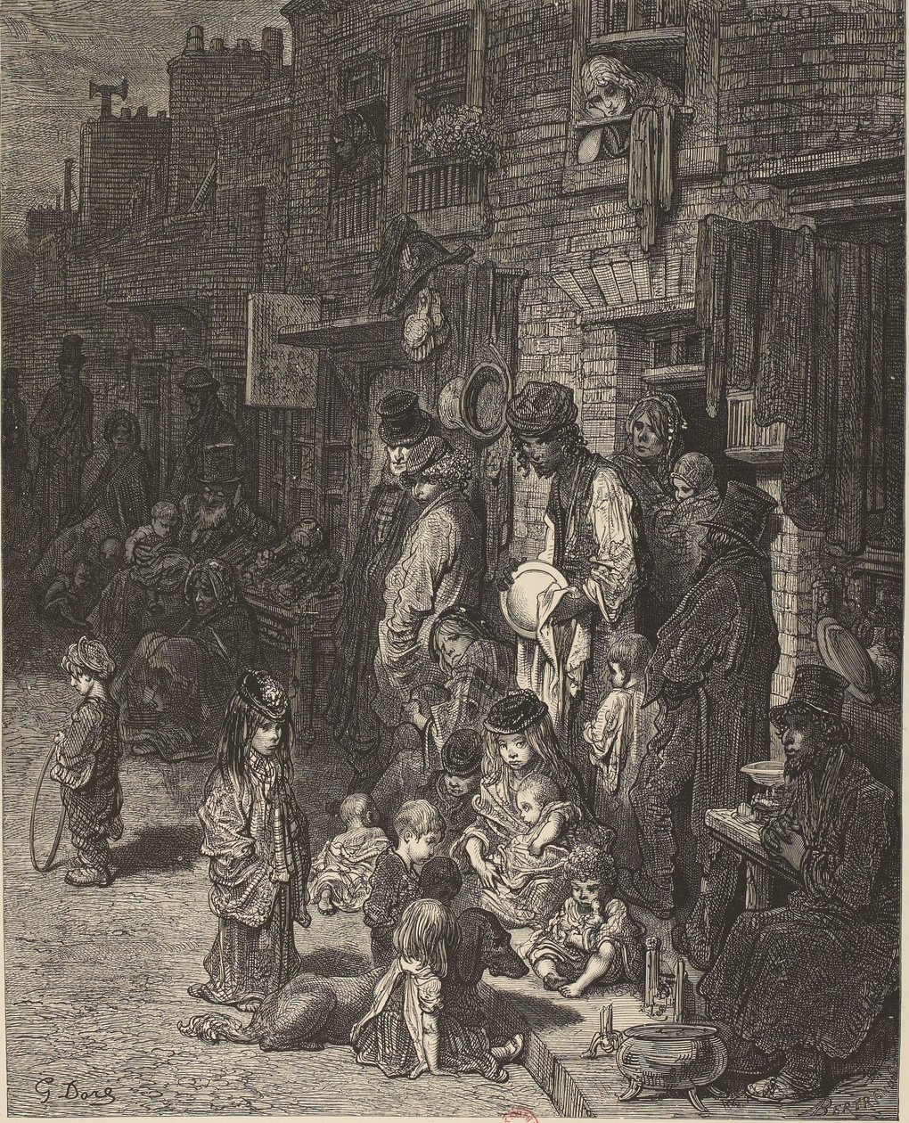 Gustave Doré - Wentworth Street Whitechapel - Londres, un pèlerinage - Gustave Dore