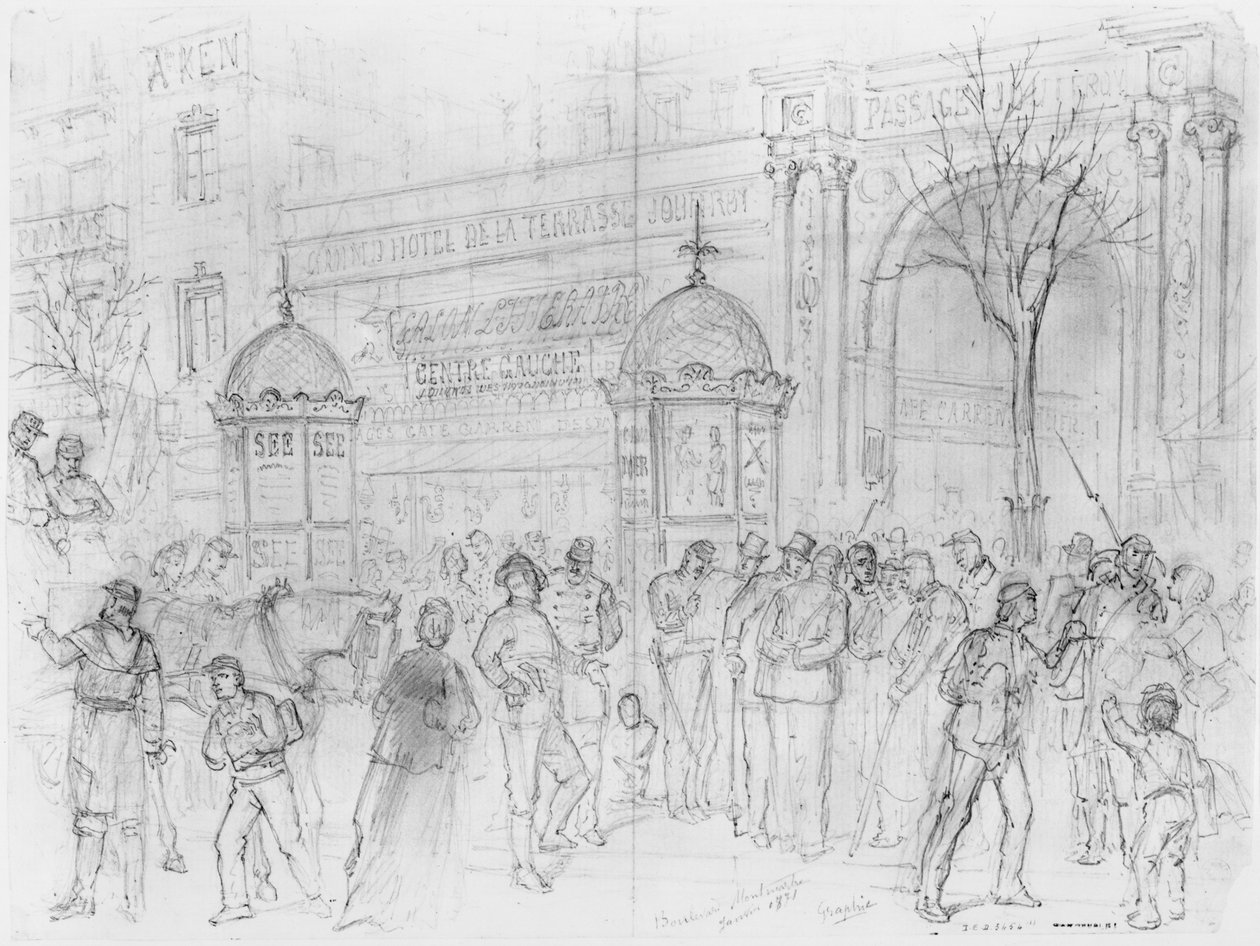 Album du Siège de Paris, Boulevard Montmartre, janvier 1871 - Gustave Dore