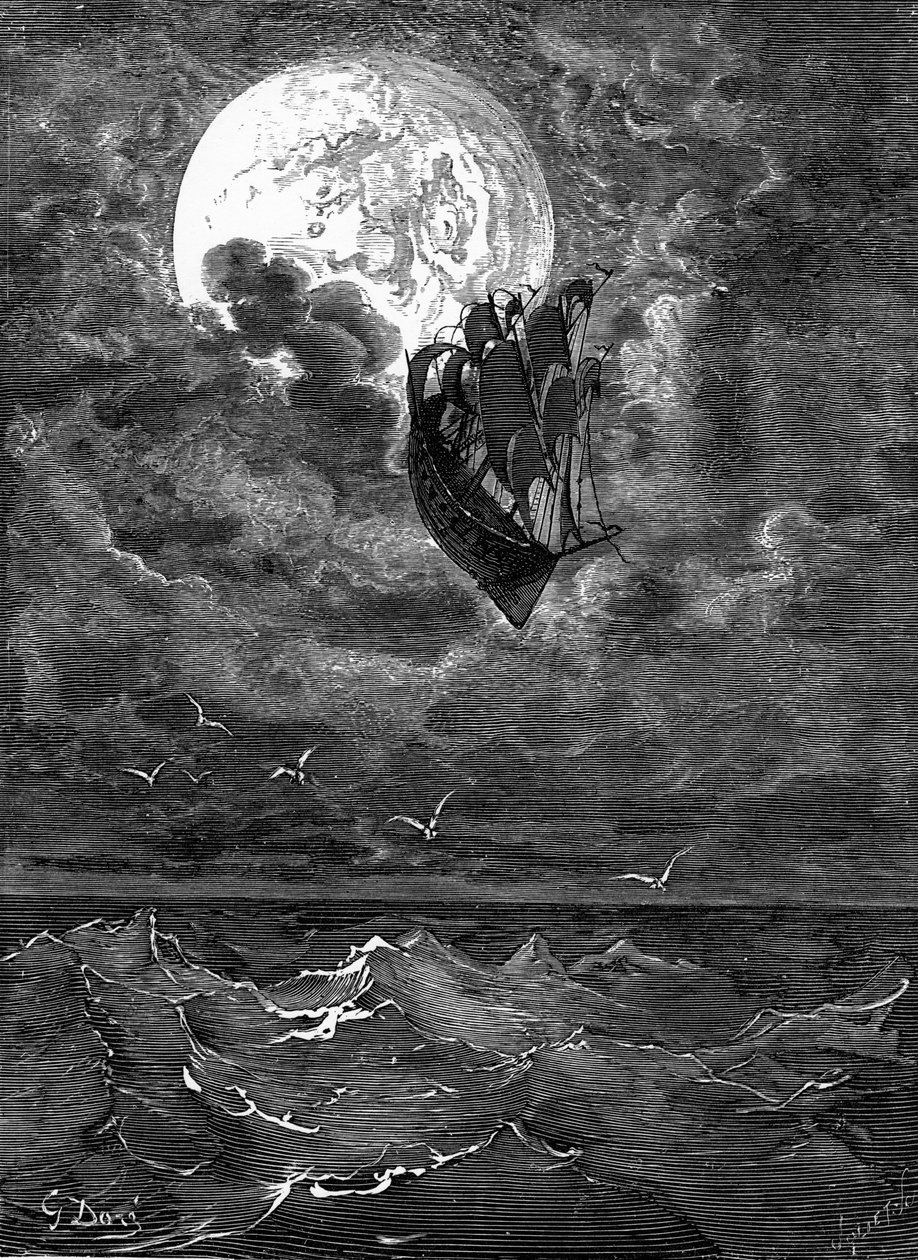 Baron Münchhausen : Voyage sur la lune, par Doré - Gustave Dore