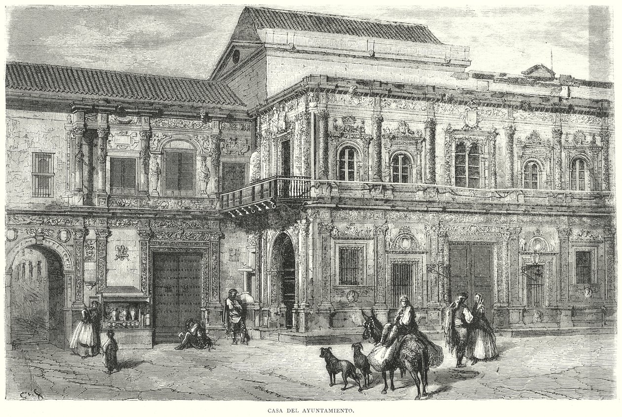 Hôtel de ville (gravure) - Gustave Dore