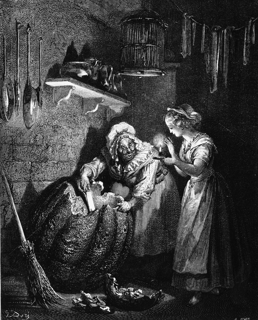 Cendrillon : illustration de Gustave Doré - dans « Les Contes » de Charles Perrault - Gustave Dore