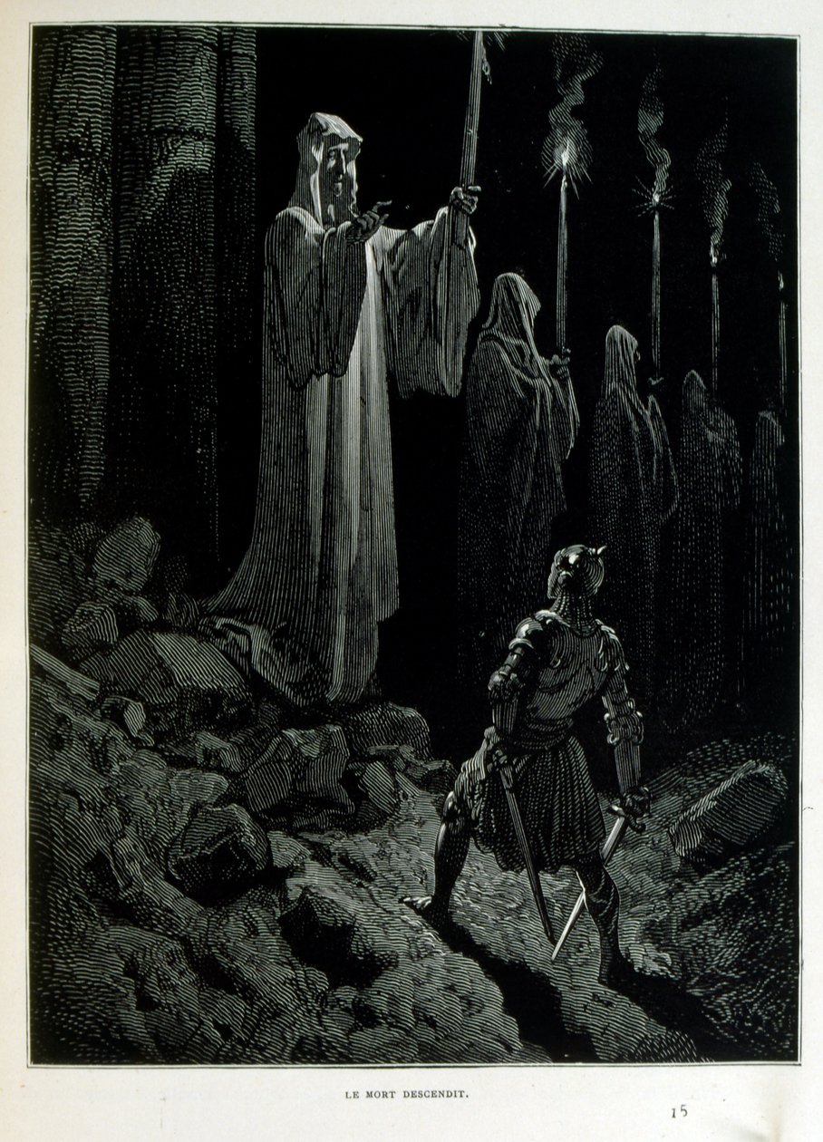 Croque-Mitaine; illustration de 1863, par Gustave Doré (1832-1883); artiste français, graveur, illustrateur. Croque-Mitaine (Le croque-mitaine) un personnage maléfique présenté aux enfants pour les effrayer et ainsi les rendre plus sages. - Gustave Dore