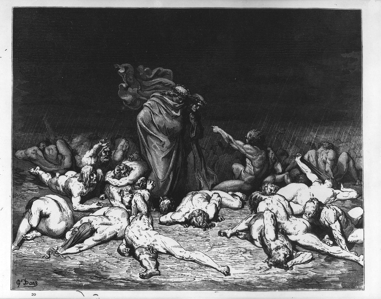 Dante et Virgile en enfer, illustration de 